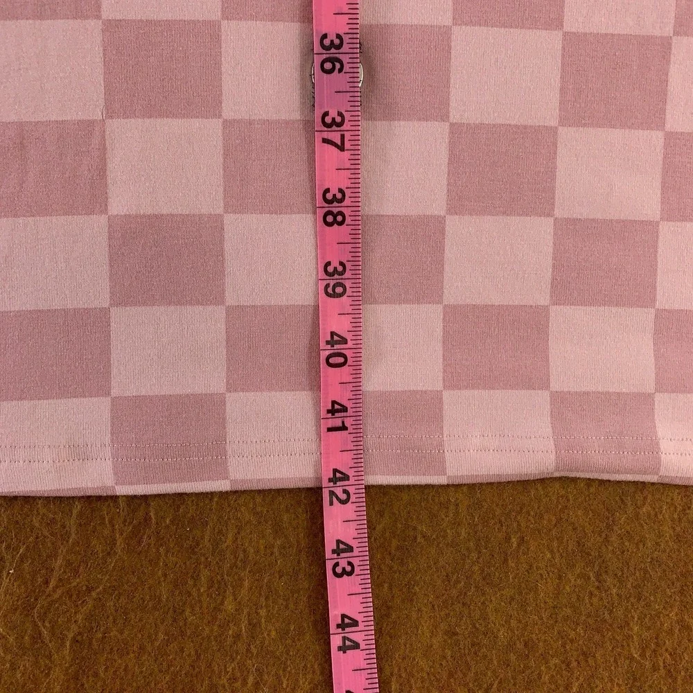 NUMU Girls Size 10 Pink Checkered Long Sleeve Cozy Long Nightgown NWT